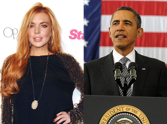 Lindsay Lohan, Barack Obama Lindsay Lohan, Barack Obama